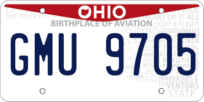 OH license plate GMU9705