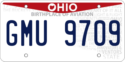 OH license plate GMU9709