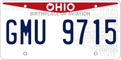OH license plate GMU9715