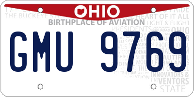 OH license plate GMU9769