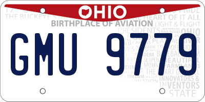 OH license plate GMU9779