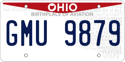 OH license plate GMU9879
