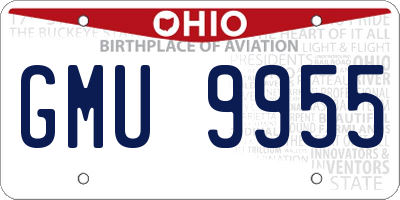 OH license plate GMU9955