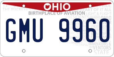 OH license plate GMU9960