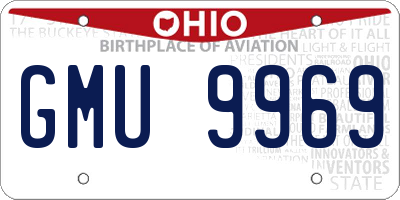 OH license plate GMU9969