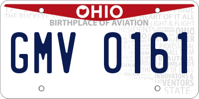 OH license plate GMV0161
