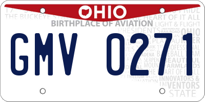 OH license plate GMV0271