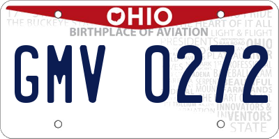 OH license plate GMV0272