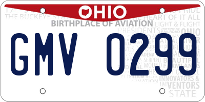OH license plate GMV0299
