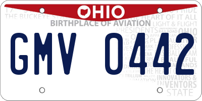 OH license plate GMV0442