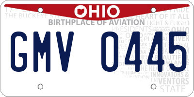 OH license plate GMV0445