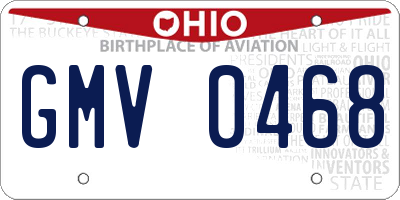 OH license plate GMV0468