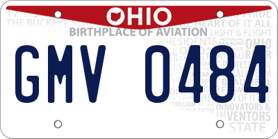 OH license plate GMV0484