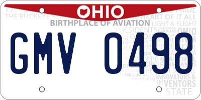 OH license plate GMV0498