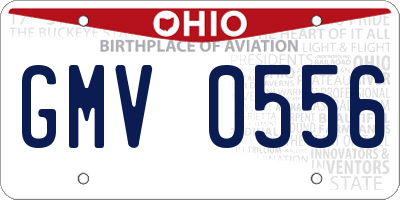 OH license plate GMV0556