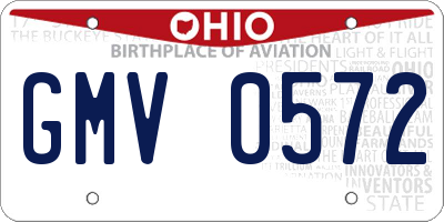 OH license plate GMV0572