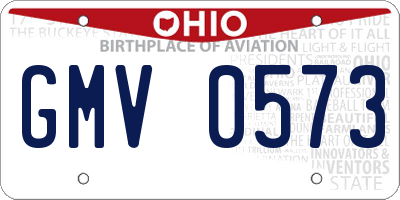 OH license plate GMV0573