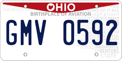 OH license plate GMV0592