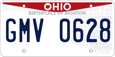 OH license plate GMV0628