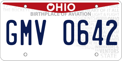 OH license plate GMV0642