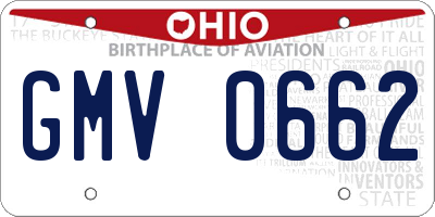 OH license plate GMV0662