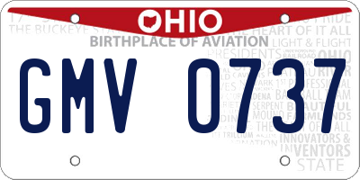 OH license plate GMV0737