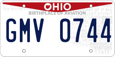 OH license plate GMV0744