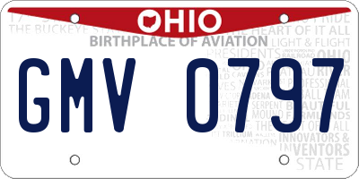 OH license plate GMV0797