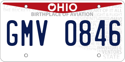 OH license plate GMV0846