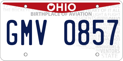 OH license plate GMV0857