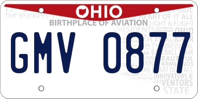 OH license plate GMV0877