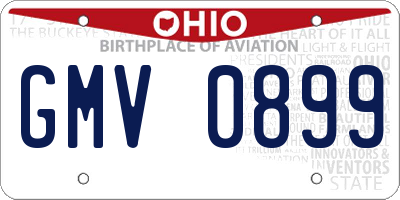 OH license plate GMV0899