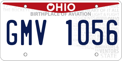 OH license plate GMV1056