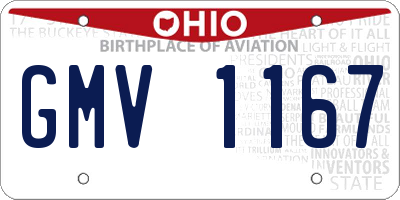 OH license plate GMV1167