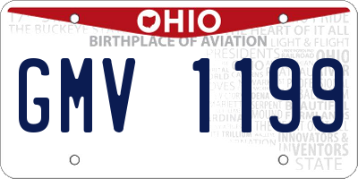 OH license plate GMV1199