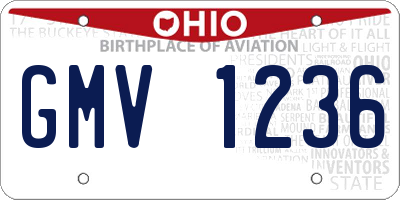 OH license plate GMV1236