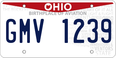 OH license plate GMV1239