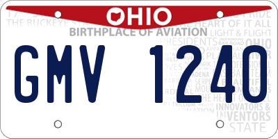 OH license plate GMV1240