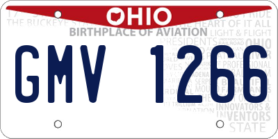 OH license plate GMV1266