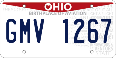 OH license plate GMV1267