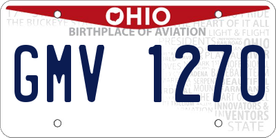 OH license plate GMV1270