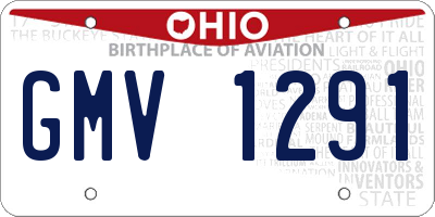 OH license plate GMV1291