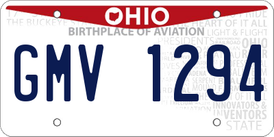 OH license plate GMV1294