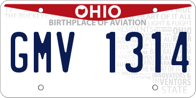 OH license plate GMV1314