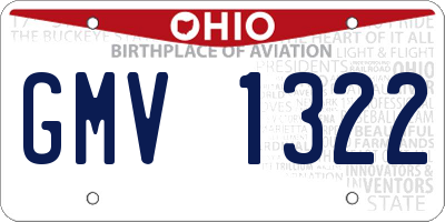 OH license plate GMV1322