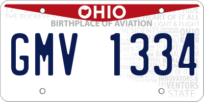 OH license plate GMV1334