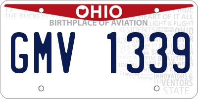 OH license plate GMV1339