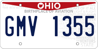 OH license plate GMV1355