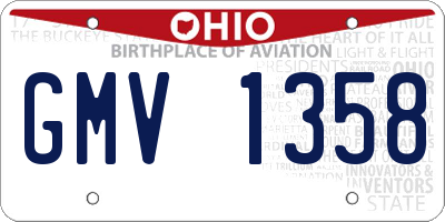 OH license plate GMV1358