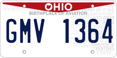 OH license plate GMV1364